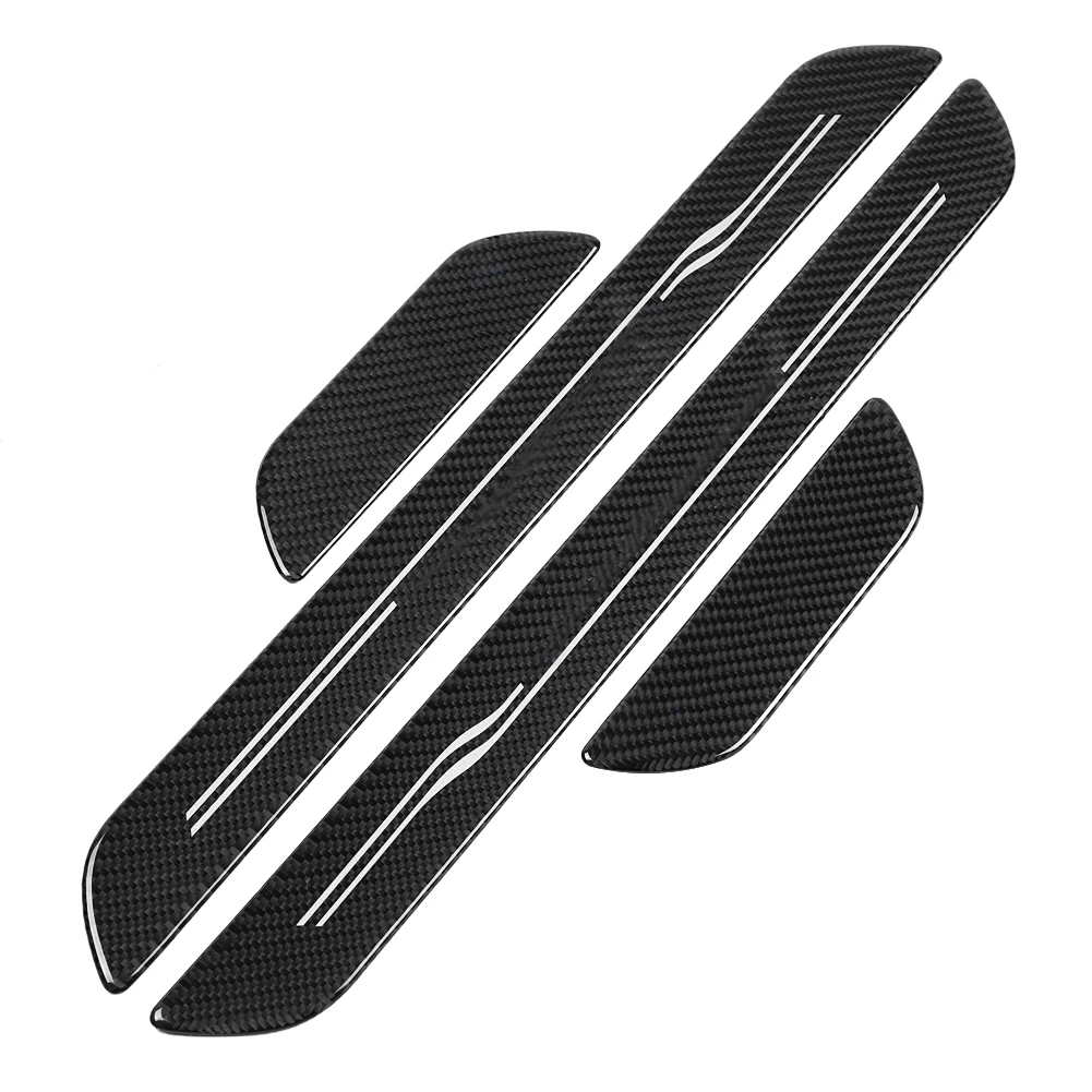 

Carbon Fiber Car Door Sill Scuff Plate Guards Protector Cover Trim for BMW X5 F70 X6 F71 2007-2014 New arrives