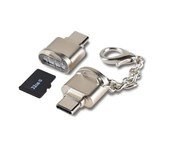 

Mini Portable Card Reader Aluminium Alloy USB 3.1 Type C Micro SD TF Memory Card Reader OTG Adapter For Android Phones 20A29
