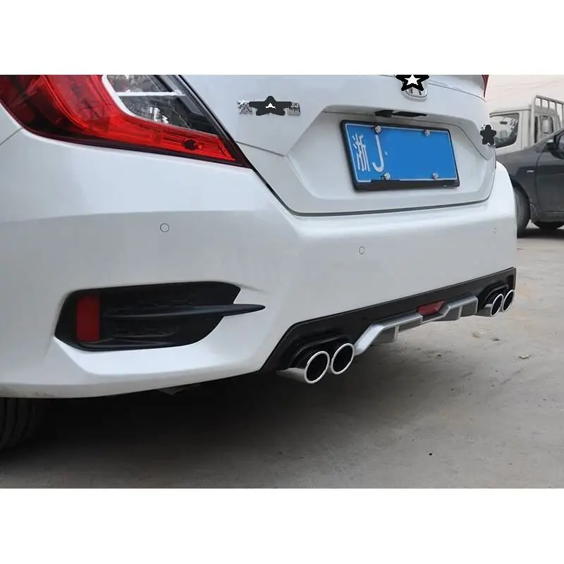 Accesorios de piezas de Exterior para automoción accesorios de ajuste para coche difusor trasero parachoques de labios delanteros 16 17 18 para Honda Civic