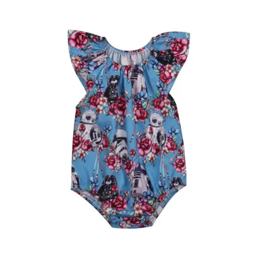 

Newborn Baby Star Wars Clothes Flower Summer Cotton Romper Girls Cute Floral Jumpsuit Bodysuit Outfit