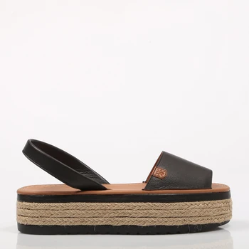 

POPA SANDALIAS ONNA NEGRO Negro Piel Plataforma Mujer - Black FLIPS FLOPS Woman Shoes Casual Fashion 69934
