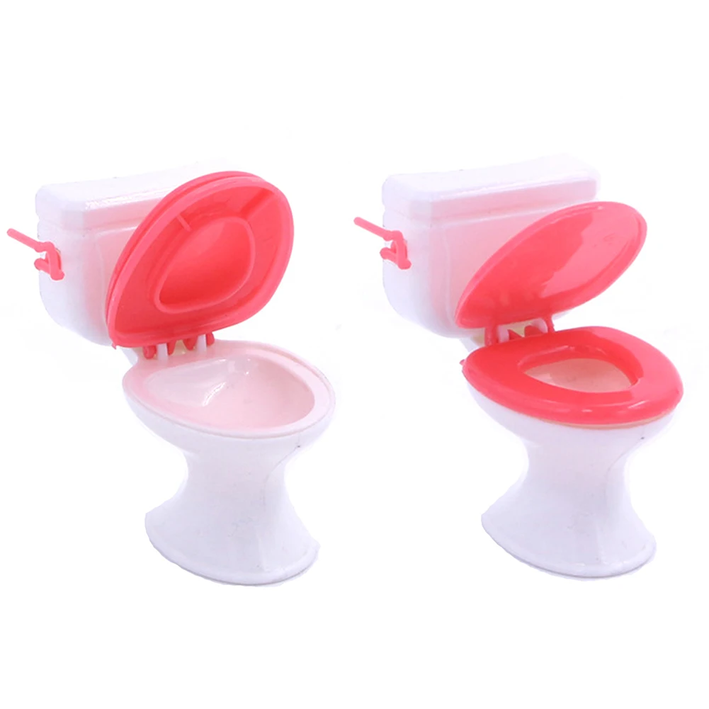 

Doll's house Accessories Dollhouse Furniture For Kelly Dolls Cute For Baby Girl Animated Bathroom Tools Closestool Mini