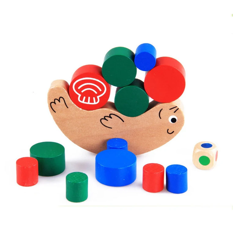 

Baby Learning Educational Wooden Toys Blocks Jenga Balance Sea Otter Domino Geometric Shape Enlightenment Gifts