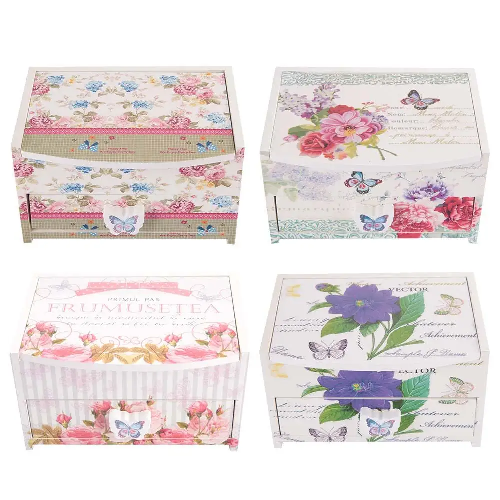 

Bread box DIY 2 Layers Makeup Storage Box with Mirror Cosmetic Jewellery Drawer Container plastic