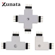 1 шт. 4pin 5pin X L T Форма RGB светодиодный разъем для SMD 5050 3528 RGB светодиодные ленты светильник