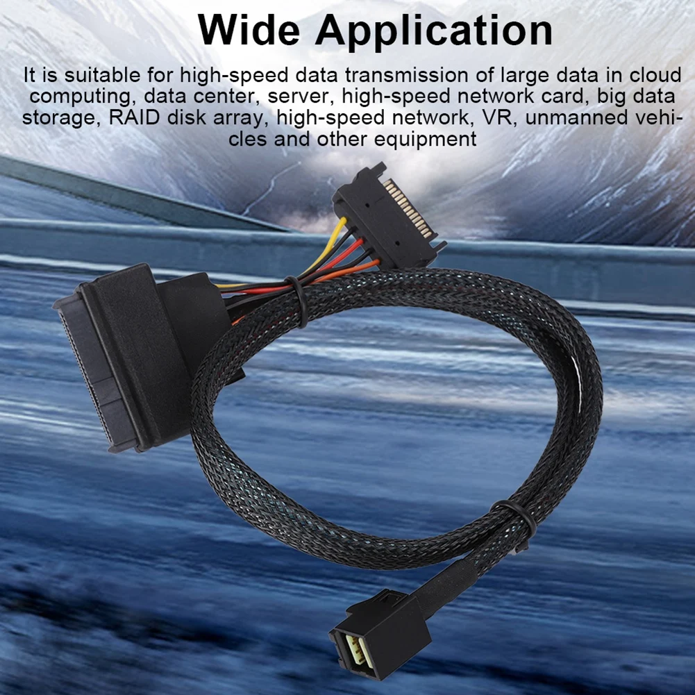 50 см MINISAS HD SFF 8643 для 8639 12 Гбит/с высокая Скорость сплиттер кабель 4I SAS68P/F до