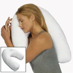 U-образный спящий на боку Pro шеи назад подушки держит шеи позвоночника во время сна Baby Care хлопок Мягкий u-образный спящий на боку подушки