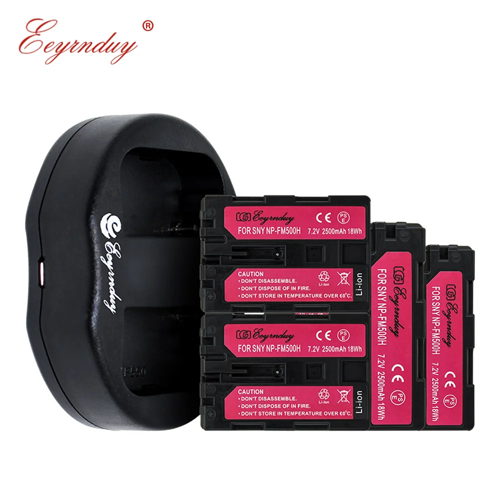 

4Pack Battery NP-FM500H + USB Dual Charger for Sony A65 A850 A900 DSLR-A200 SLT-A57 SLT-A99 Cameras
