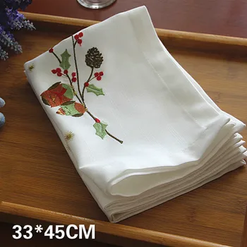

New White Lace Owl Embroidery Table Napkins Christmas Place Mats Doily Cup Mat Coasters Tea Towels For Home Kitchen Table Decor