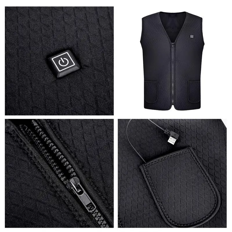 دراجة نارية ساخنة الدافئة سترة في الهواء الطلق ركوب التزلج الصيد USB شحن تسخين كهربائي سترة الدافئة تسخين كهربائي الملابس