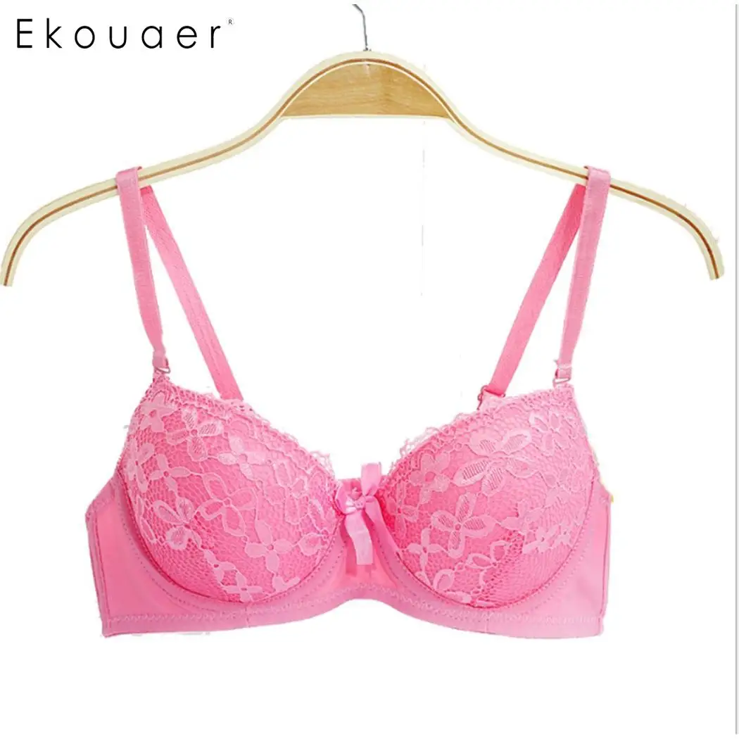 Ekouaer Sexy Bras for Women Push Up Lingerie Wire Brassiere Bra