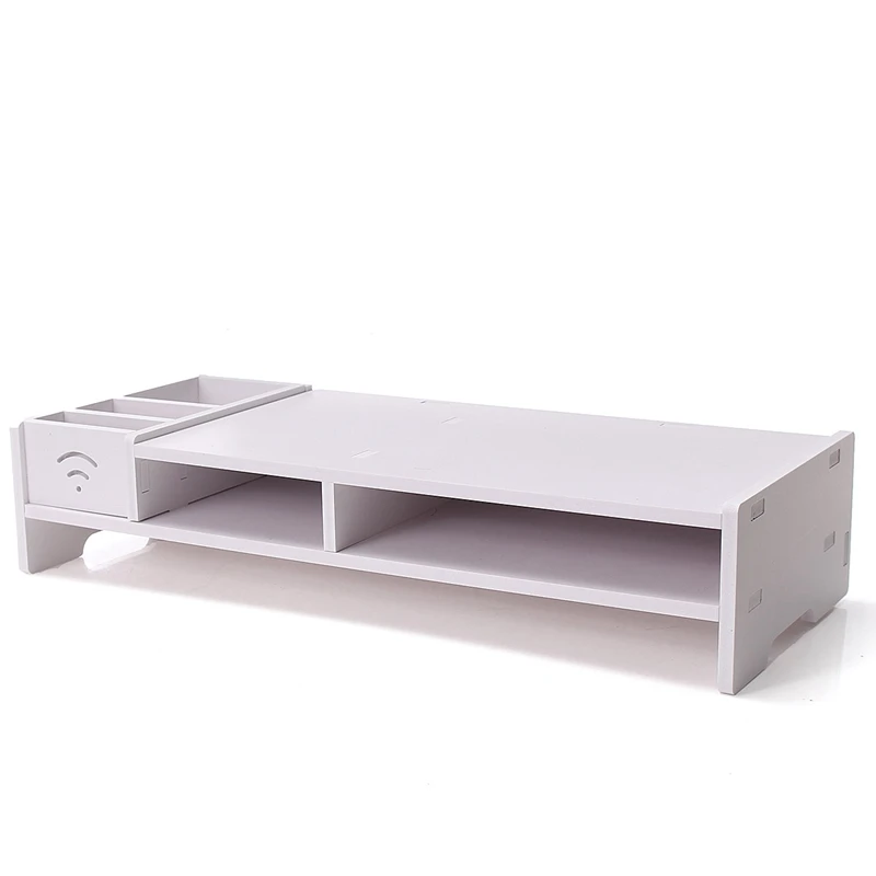  Wood Shelf Plinth Multi-function Desktop Monitor Stand Computer Screen Riser Laptop Strong Laptop S