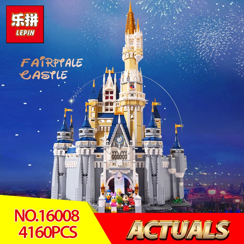 

Lepin 16008 Creator Cinderella Princess Castle City 4080pcs Model Building Block Children Toy Gift Compatible Legoinglys 71040