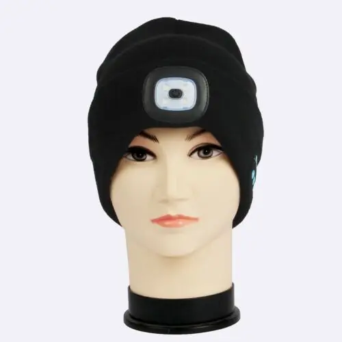 Моющийся Bluetooth 4 светодиодный музыкальное бини-шапка для наушников с заряжаемая через интерфейс USB Колонка унисекс для женщин и мужчин Беспроводная умная шапка