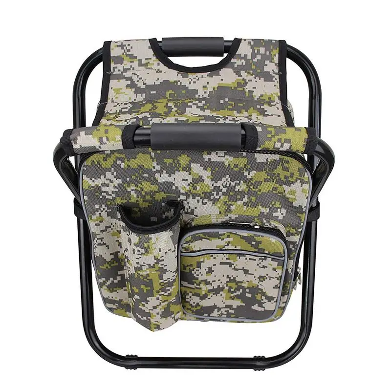 

Outdoor Portable 3 In 1 Multifunctional Foldable Picnic Cooler Bag Chair Backpack Fishing Stool Chair