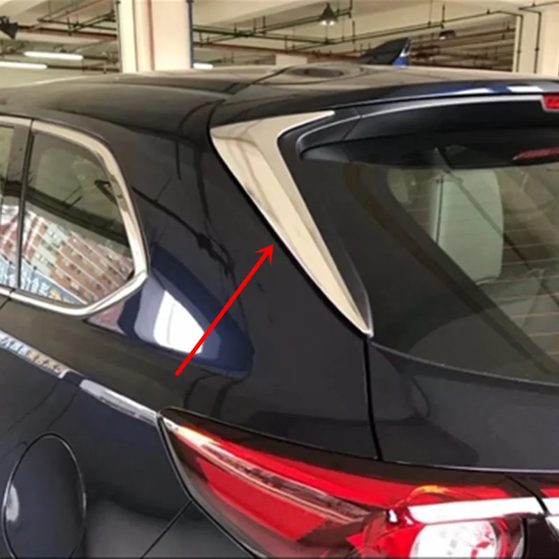 For Mazda CX9 CX-9 2016-2019 ABS Matte Side Door Rear View Window Spoiler Cover Trim Triangle Insert Garnish Bezel Car Styling | Автомобили