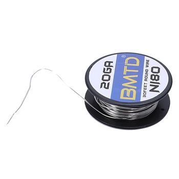 

Bmtd 10M/Roll Ni80 Heating Wire Huge Vape Electronic Cigarette Wire For Rda Rta Atomizer Tank Diy Prebuilt Coil Nichrome Wires