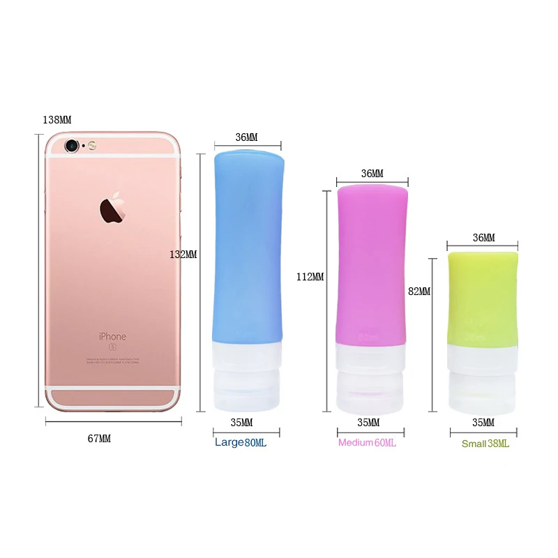 3pcs Travel Washing Storage Bottle Set Portable Silicone Soap Dispensers Shampoo Shower Cosmetic Container Storage Empty Bottle 3pcs Travel Washing Storage Bottle Set Portable Silicone Soap Dispensers Shampoo Shower Cosmetic Container Storage Empty Bottle