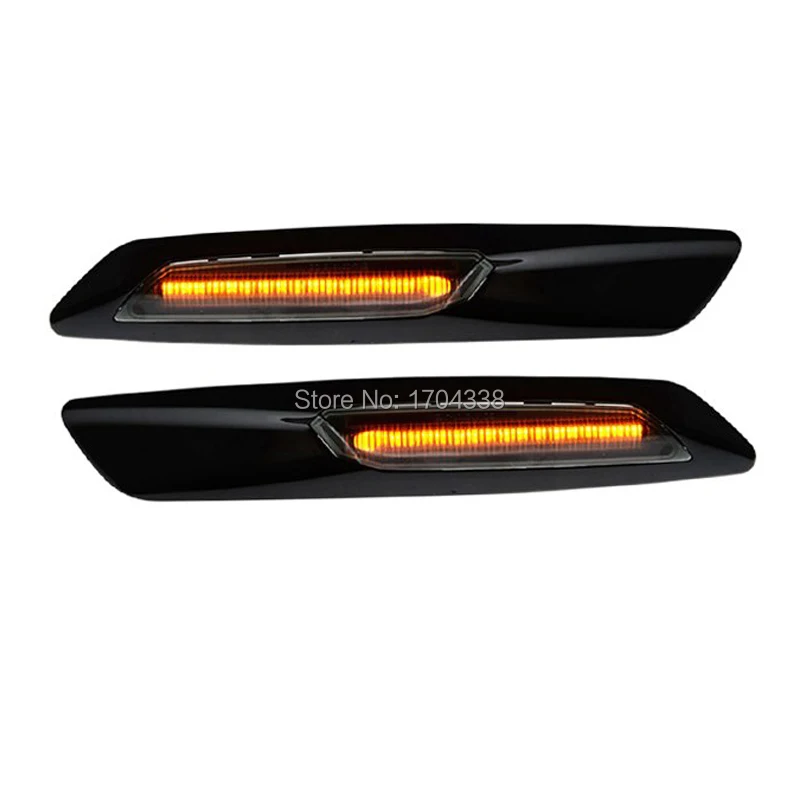 buy 2x Gloss Black Type amp; smoked Lens F10 Style E60 E61 LED Fender Side Marker Turn Signal Light for BMW 3 Series E90 E91 E92 E93