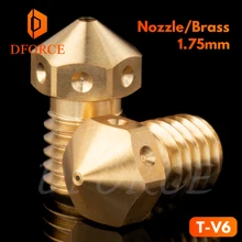DFORCE T-V6 nozzle Top quality V6 Nozzle for 3D printers hotend M6 Thread for E3D Nozzles hotend titan extruder DFORCE T-V6 nozzle Top quality V6 Nozzle for 3D printers hotend M6 Thread for E3D Nozzles hotend titan extruder