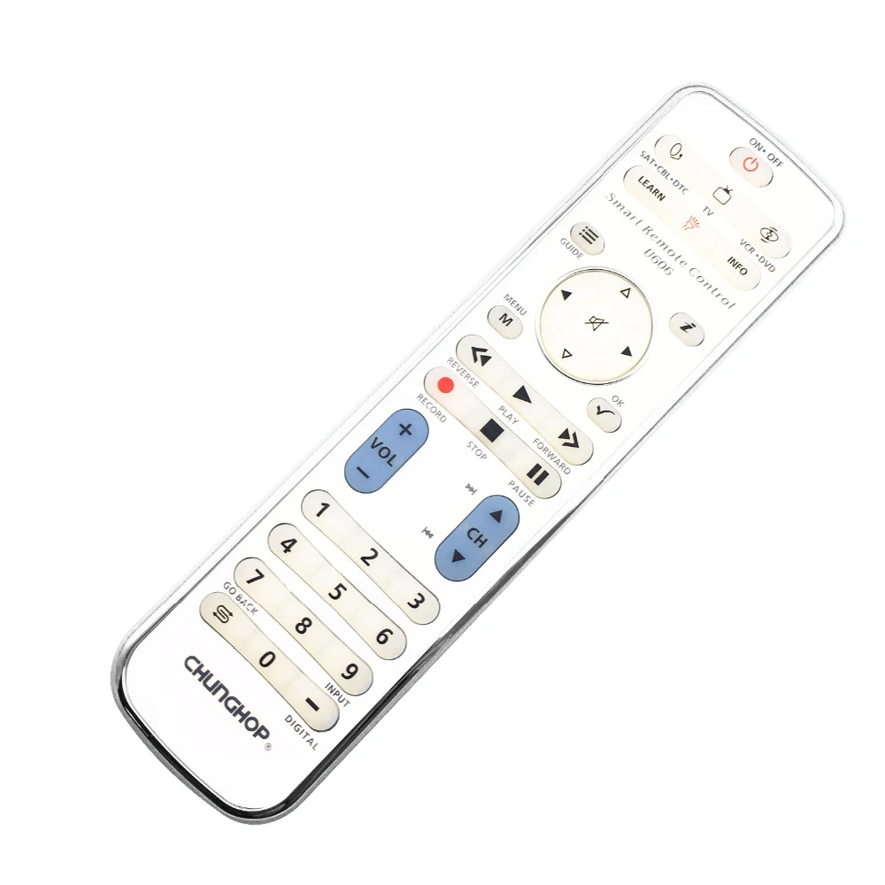 

CHUNGHOP Combinational remote control learn remote for TV SAT DVD CBL DVB-T AUX universal controller with code U606 BACKLIGHT