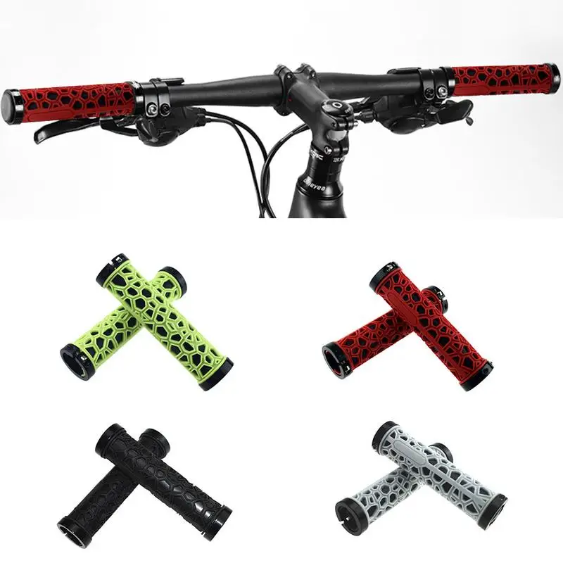 

2 Pcs High Quality MTB Cycling Mountain Bicycle Scooter Bike Handle Bar Rubber Soft End Grip Handle Sets Brand New