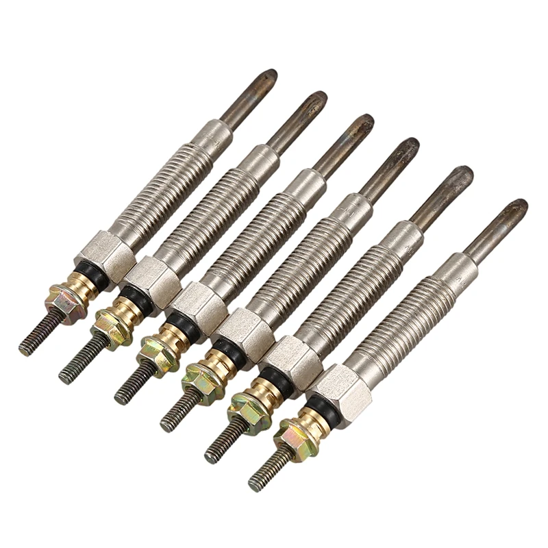 6Pc Glow Plug Set - For Ni-ssan Patrol Gq Maverick (Y60) 4.2D Td42 (88-97) | Автомобили и мотоциклы