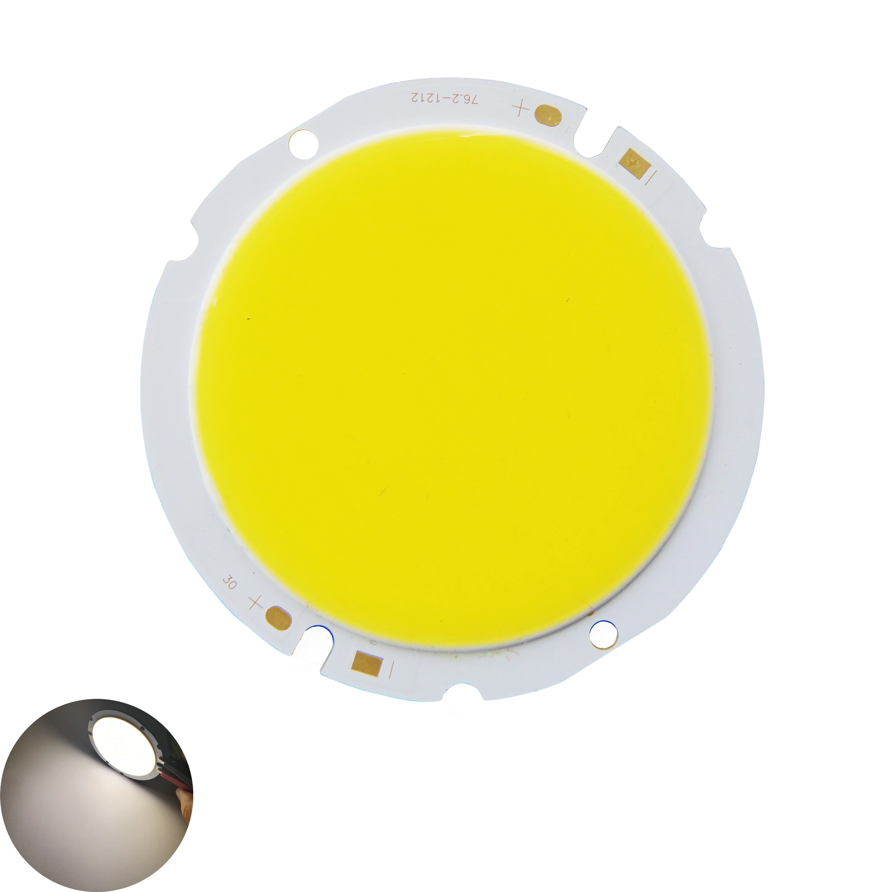 

new 1pcs 5pcs 10pcs round COB chip DIY Light Source 100lm/w 76mm 64mm COB led 4200k Nature White chip on board for downlight