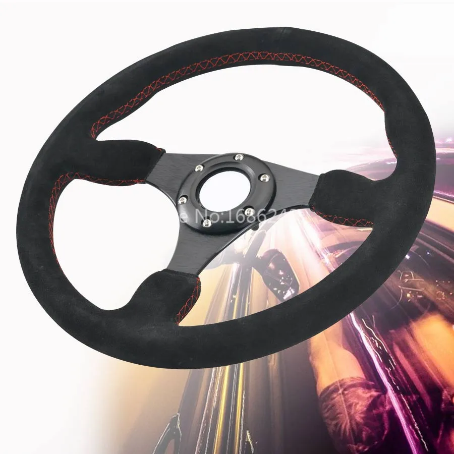 Steering wheel 14inch 350mm Drifting Wheel / Suede Leather Racing Drift Wheels High Quality | Автомобили и мотоциклы
