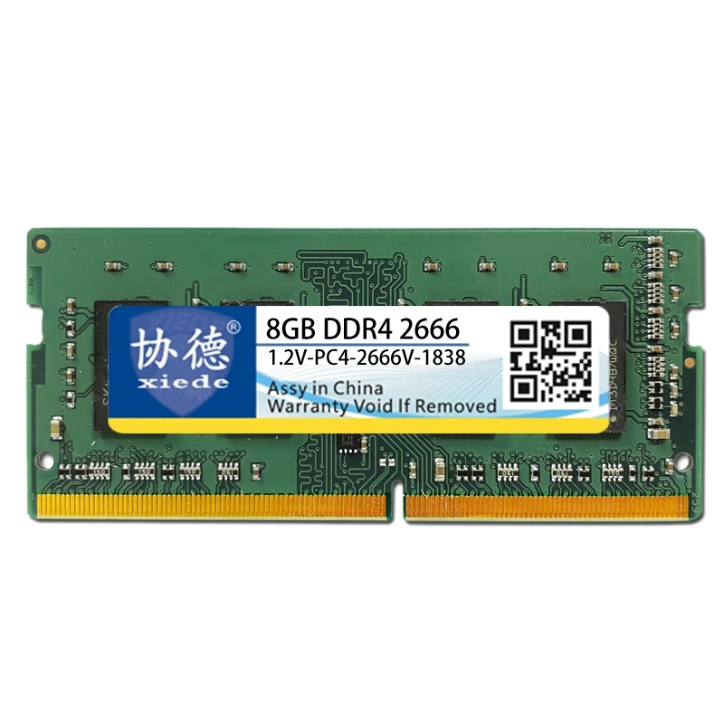 

Xiede Laptop Memory Ram Module Ddr4 2666 Pc4-2666V 288Pin Dimm 2666Mhz Notebook Memory