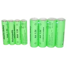 9 шт. 1,5 в перезаряжаемая Aa батарея Aaa Щелочная 2000-3000 мАч для фонарь, игрушки, часы, mp3-плеер, сменная никель-металл-гидридная батарея