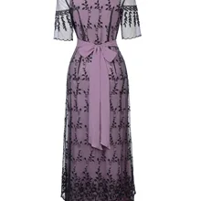 Belle Poque Сексуальное Женское Ретро винтажное, с рукавами до локтя с v-образным вырезом кружевное платье S M L XL