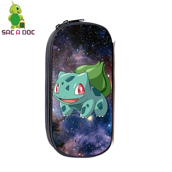 

Pokemon Bulbasaur Galaxy Space Cosmetic Cases Large Capacity Pencil Holder Kids Boys Girls Stationery Storage Bags Makeup Bag