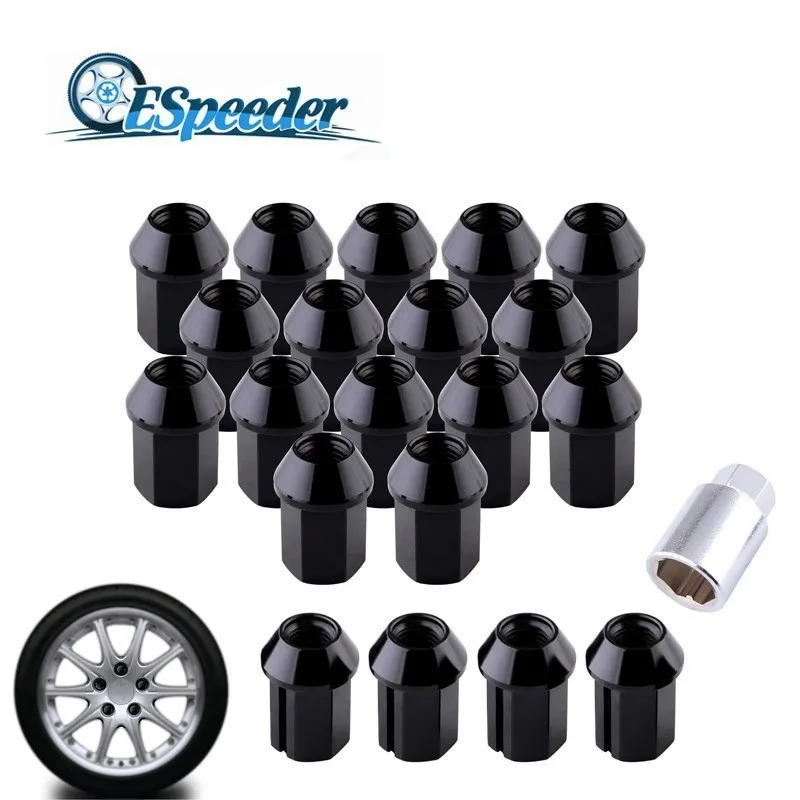 

ESPEEDER 20Pcs Universal M12x1.5 Wheels Rims Lug Nuts Racing Aluminum Alloy Extened Tuner Spikes 35MM Length For Honda Civic