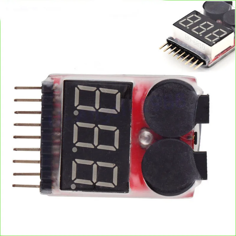 1pcs 1-8s Led 저전압 부저 경보 Lipo 전압 표시기 검사기 테스터 도매
