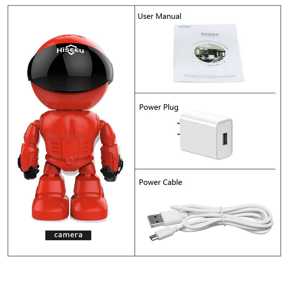 Hiseeu 2MP HD Беспроводная ip камера 1080 P Wifi робот ночного видения ИК Сетевая