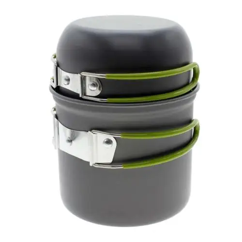 

Portable Outdoor Cookware Camping Picnic Cooking Nonstick Bowl Pan Pots Set