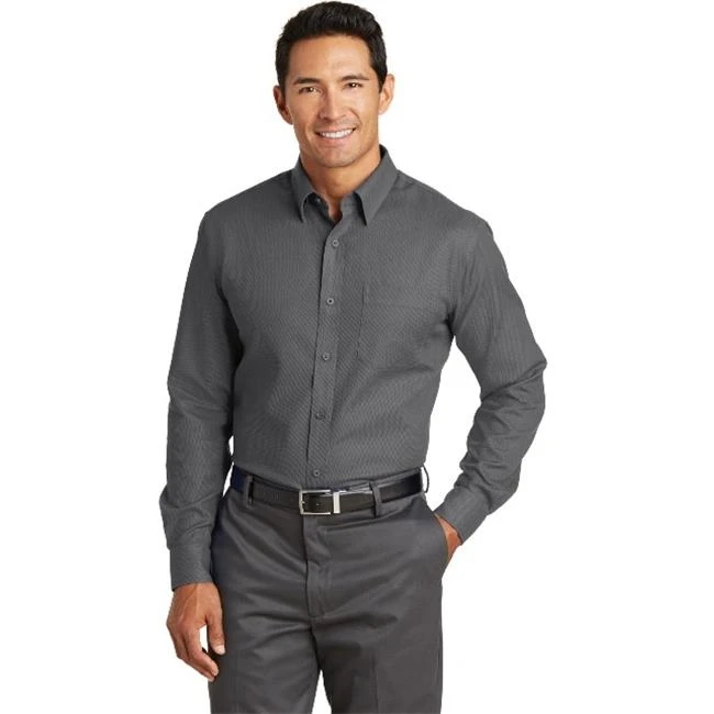 Красный дом RH76 Non Iron Diamond рубашка Добби Темный уголь-3XL |
