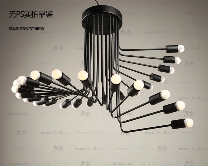 

Loft Retro Industrial Creative Spiral Staircase Chandelier Studio Coffee Bar