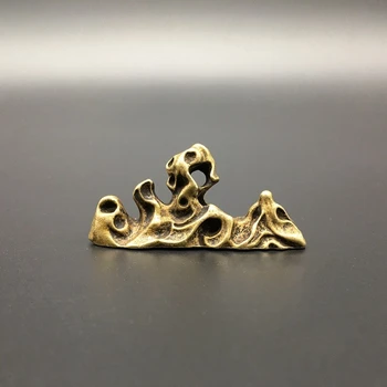 

Collectable Chinese Brass Carved Stationery Supplies Yamagata Pen Holder Exquisite Small Statues