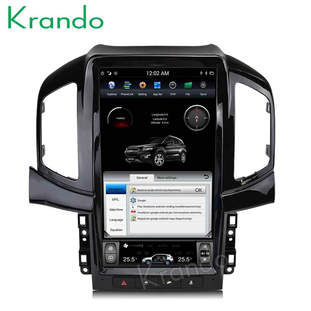 Best Krando Android 8.1 13.6" Vertical screen car multimedia system GPS for Chevrolet Captiva 2013-2017  navigation entertainment 5