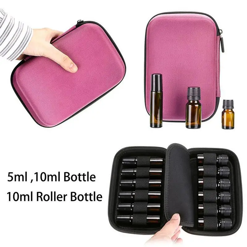 

12 Compartments Essential Oil Bag 10ML 15ML Bottle Storage Box Waterproof And Anti-Fall Perfume Organizer Makeup Supplies