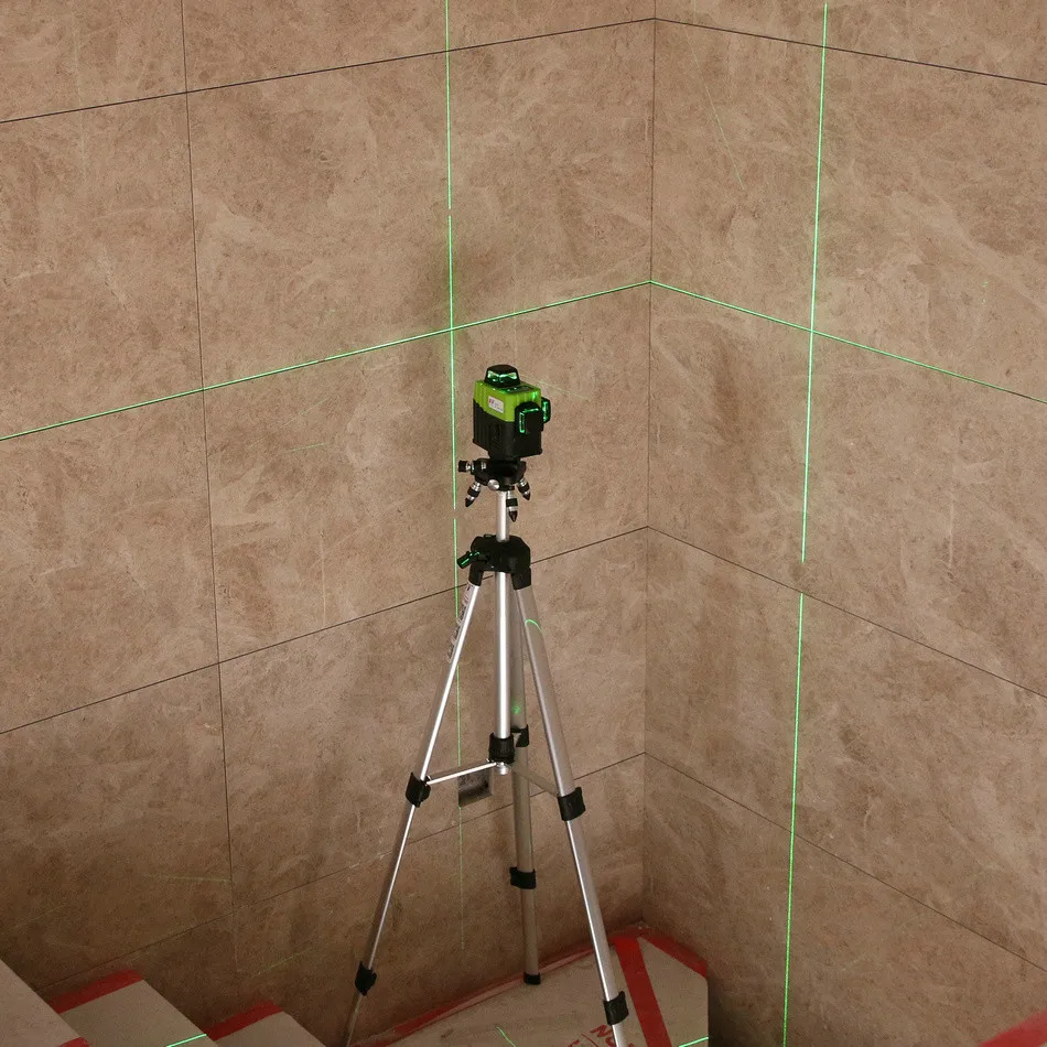 Kaitian 3D лазерный уровень зеленый 360 нивелир 12 линий штатив 5/8 строительный