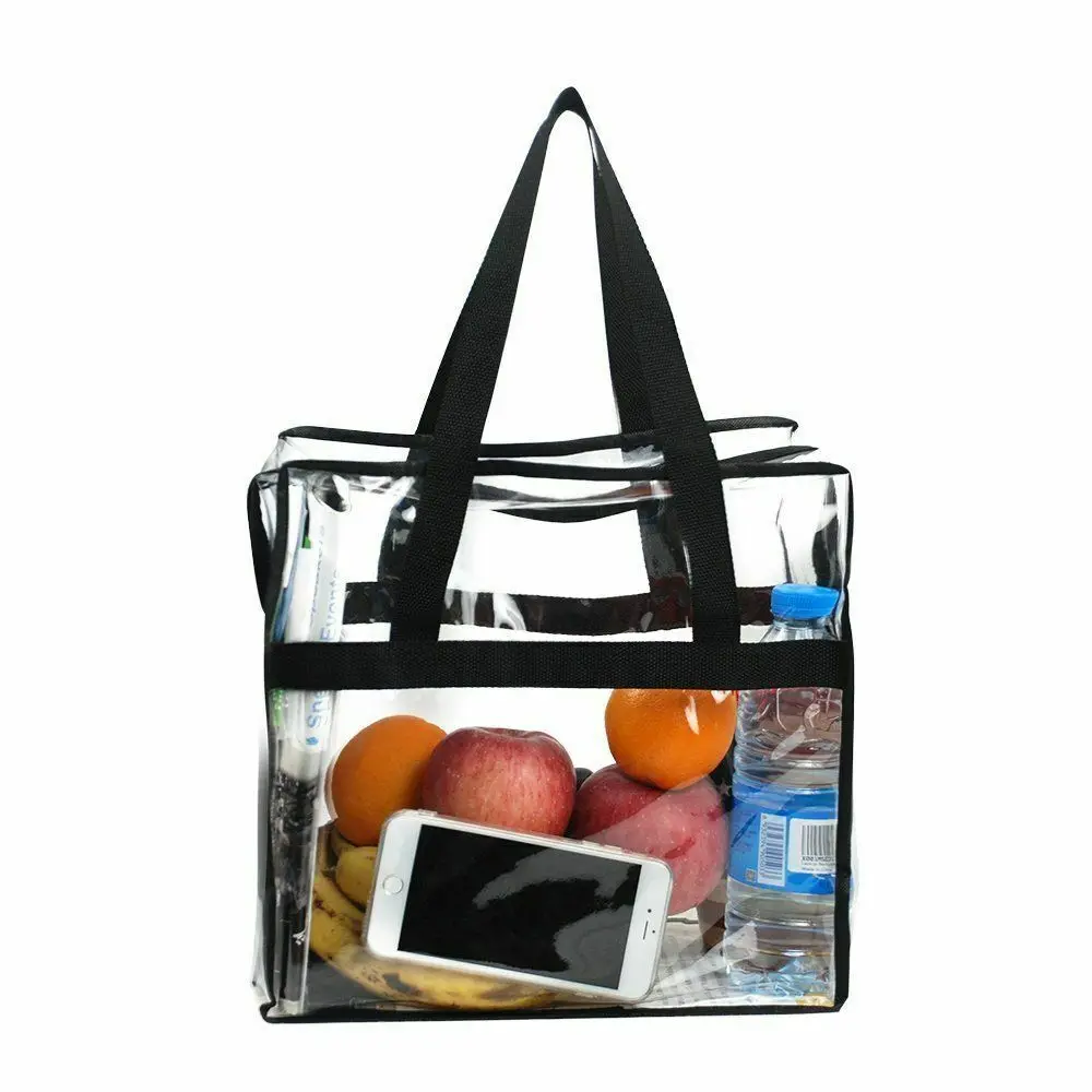 2019 Newest Hot Fashion Clear Transparent Tote Bag PVC Transparent Beach Bag Shopping Trendy New