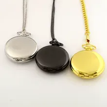 5 цветов доступны Полный Охотник кварц гравированный брелок ретро кулон карманные часы цепь подарок