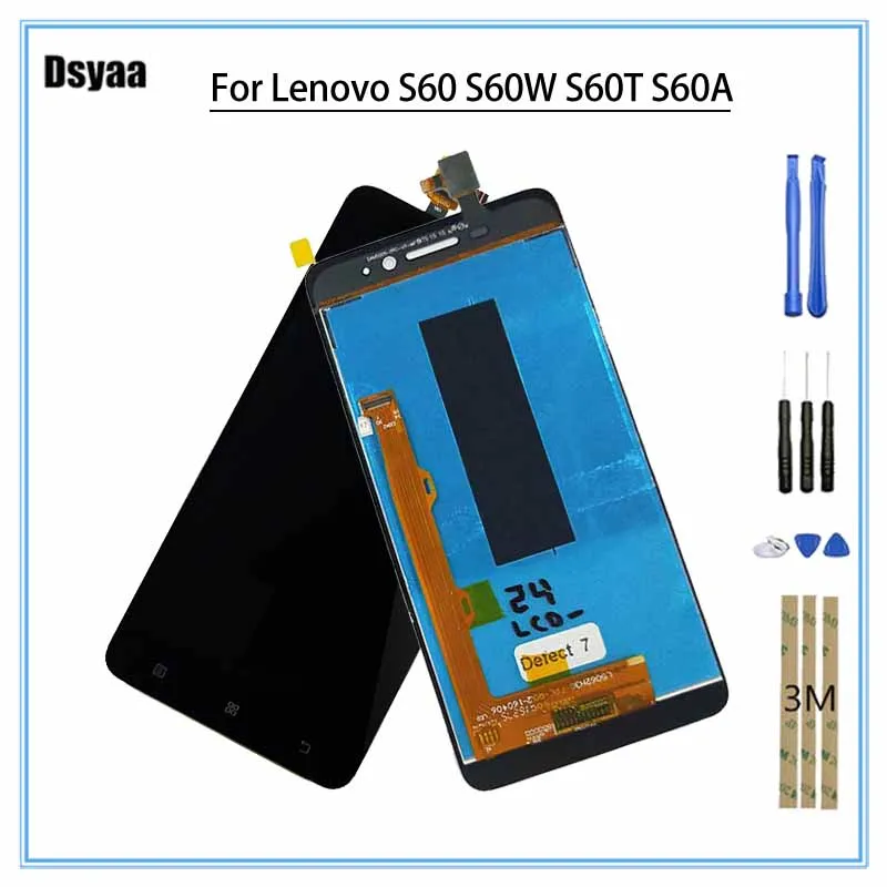 5 Inch Lcd Display for Lenovo S60 S60W S60A S60-A Screen Touch Digitizer Glass Assembly Replacement Parts 100% Tested | Мобильные