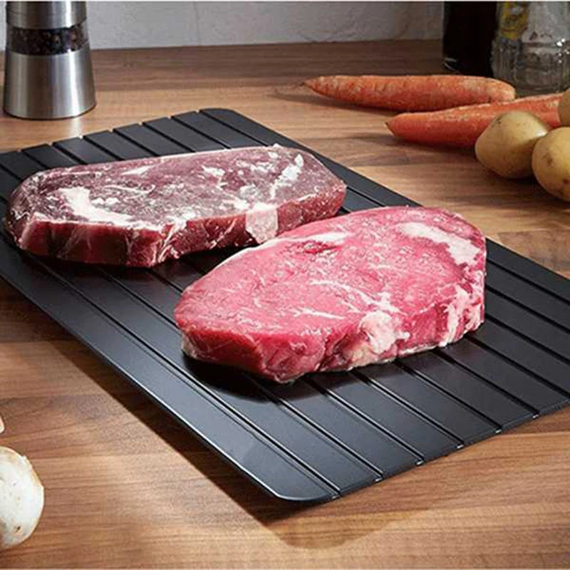 2-In-1 Fast Defrosting Meat Tray Chopping Board Rapid Thawing Quick Plate For freeze Food Kitchen Tool-Thick | Дом и сад