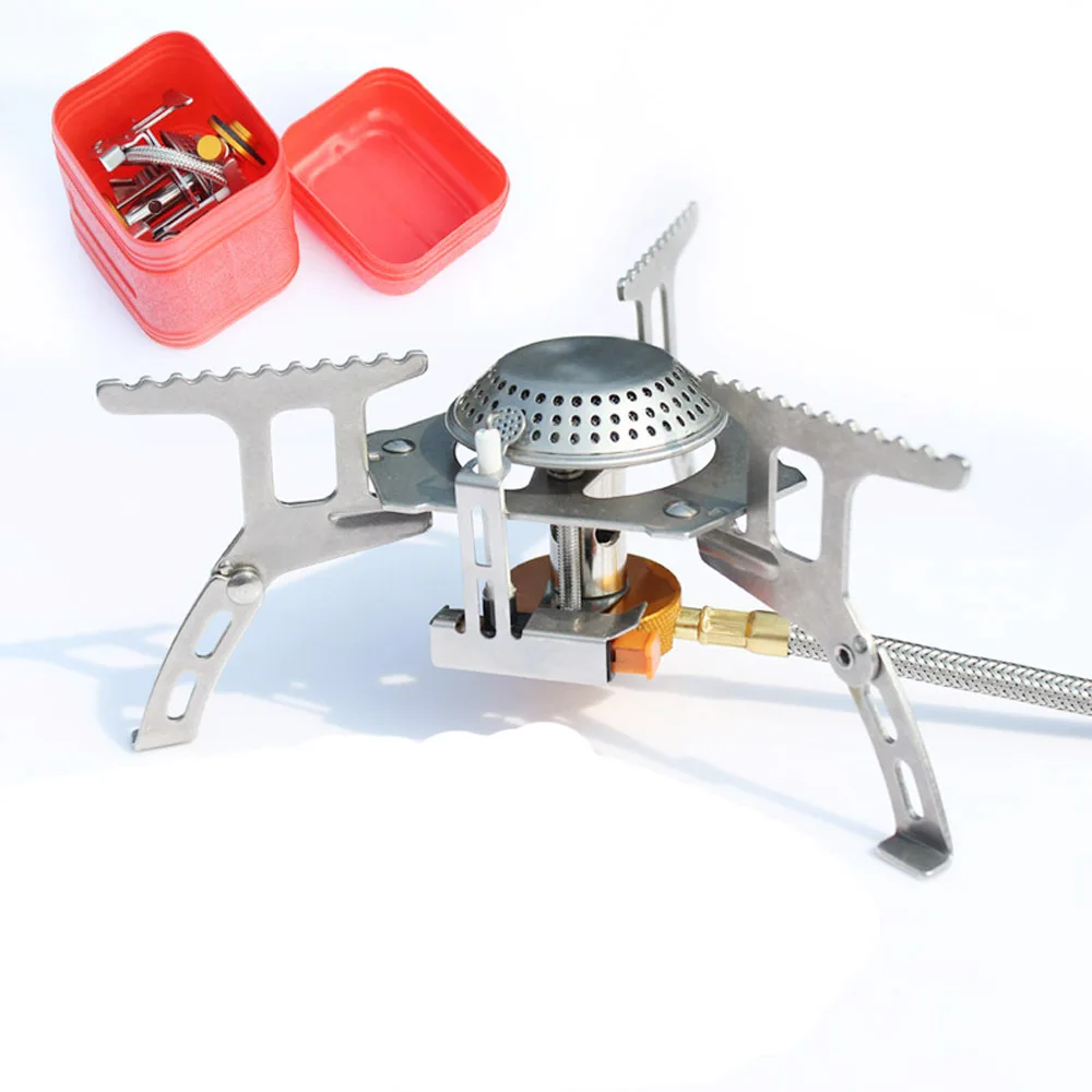 

3000W Mini Outdoor Gas Stove Camping Gas burner Folding Electronic Stove hiking Portable Foldable Split Stoves