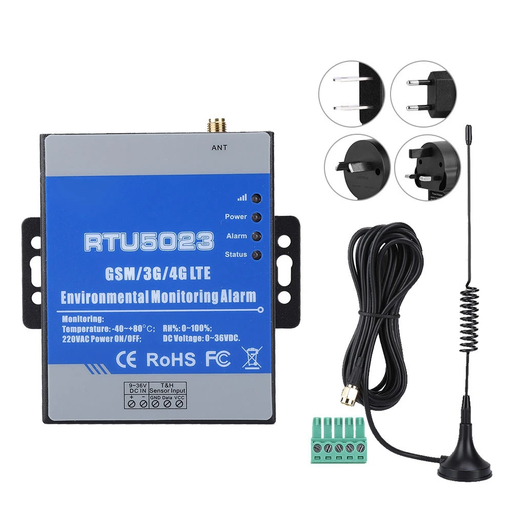 RTU5023 GSM Дистанционный детектор температуры и влажности сигнализация Поддержка