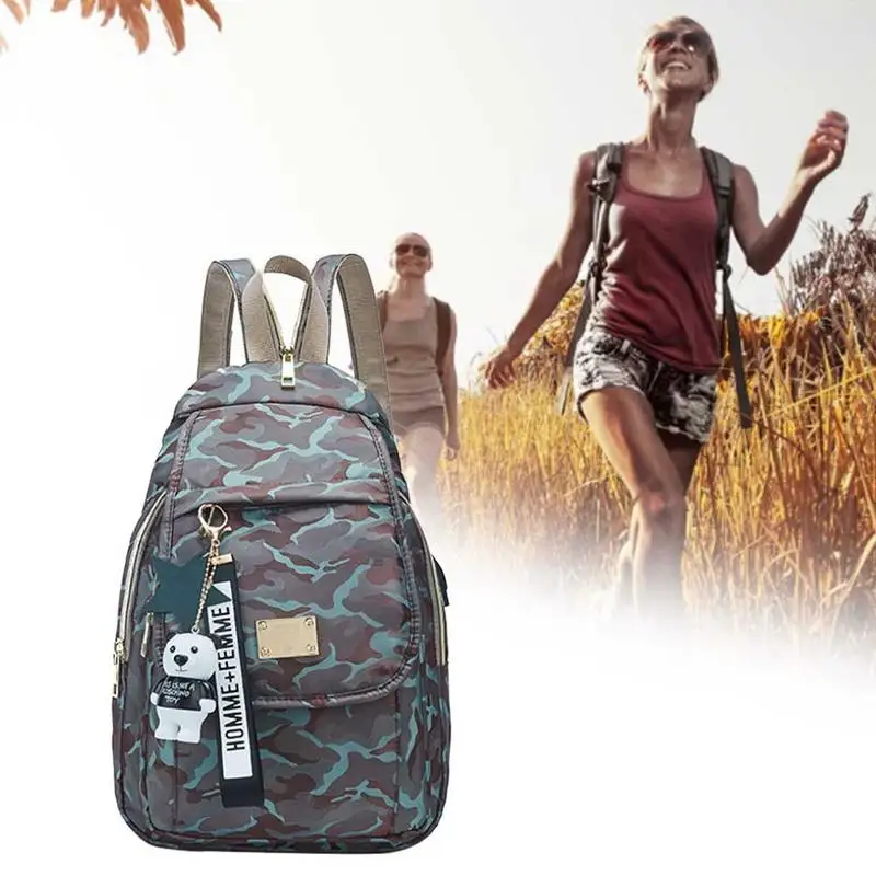 

Shoulder Mummy Bag Camouflage With USB Interface Canvas Large Capacity Backpack With USB Charging Port For Men Women
